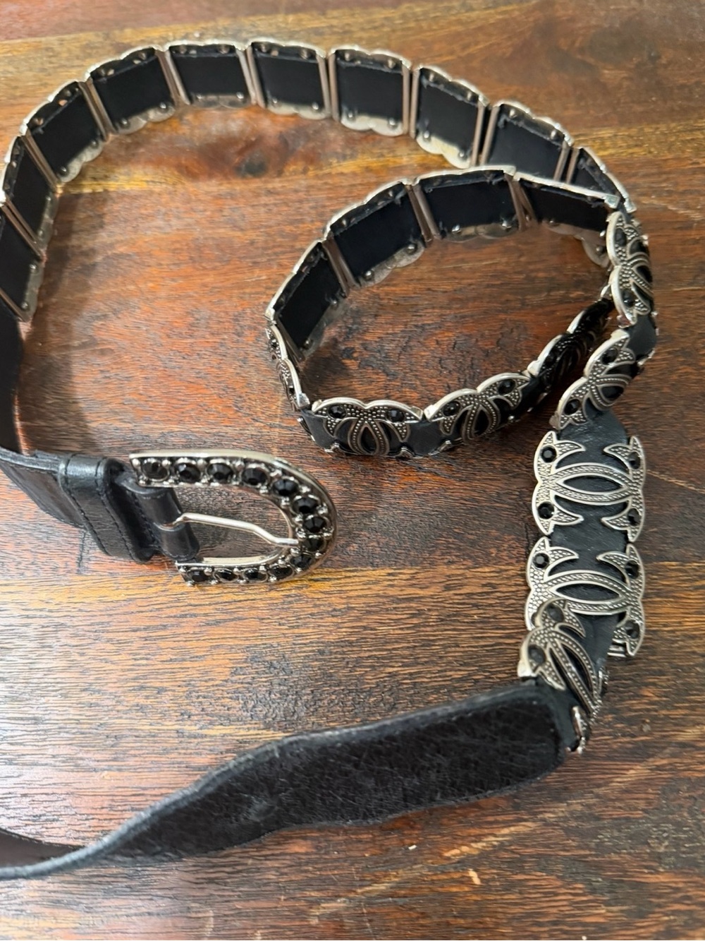 Guido Angeloni black Concho Belt L made in Italy - Picture 5 of 7